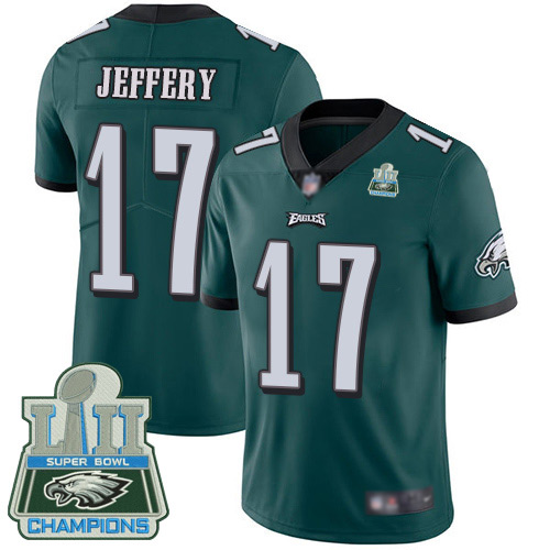 Men Philadelphia Eagles #17 Alshon Jeffery Midnight Green Team Color Vapor Untouchable NFL Jersey Limited 100th->nfl t-shirts->Sports Accessory